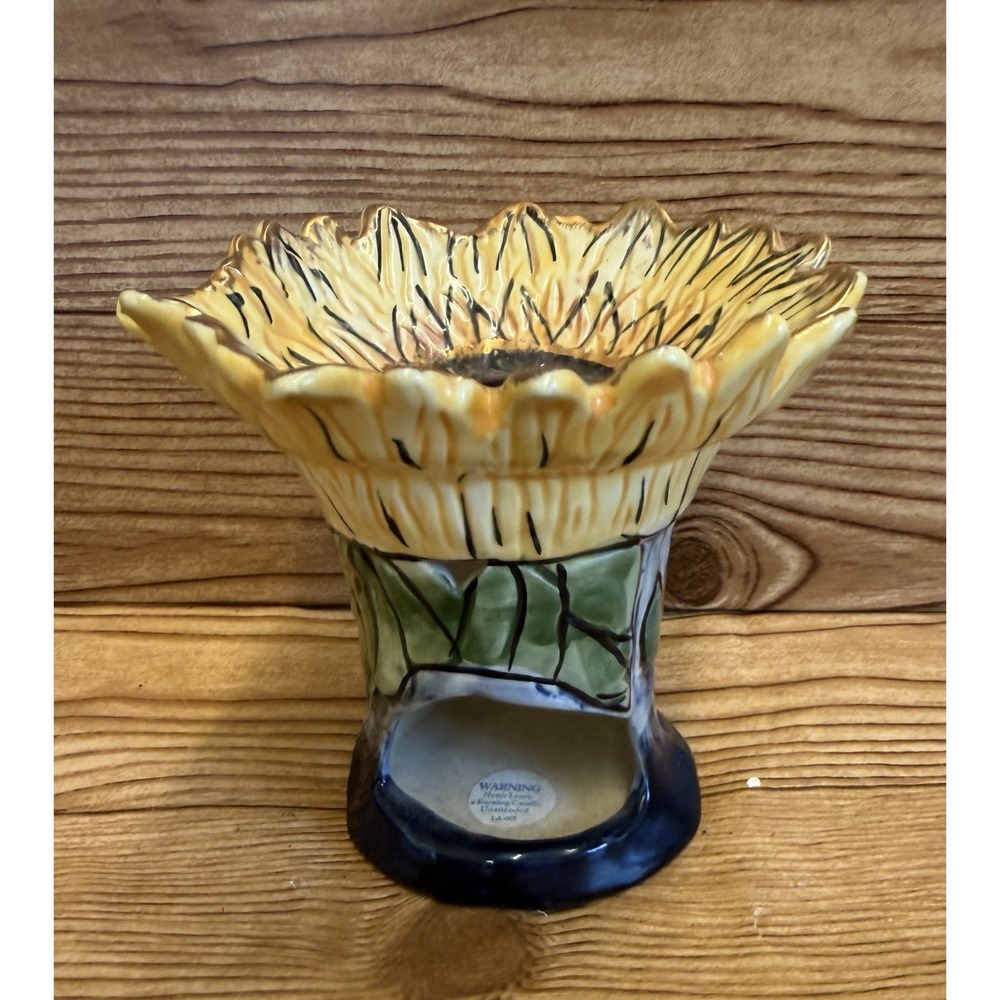 Blue Sky Clayworks Sunflower Ladybug Tart Tea Light Warmer Heather Goldminc - Picture 4 of 9